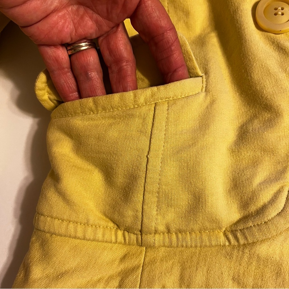 Nick & Mo Exclusive Collection Yellow Ruffle Hem Blazer Sz L - Picture 8 of 13